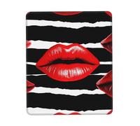 Square Mouse Pad Red Lips Kiss Mouse Mat with Non-Slip Rubber Base Custom Computer Mouse Pads for Wireless Mouses Laptop Office Desk Accessories Gaming Mousepad 10 x 12 inch