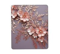 Square Mouse Pad Rose Gold Elegant Decorative Floral Mouse Mat with Non-Slip Rubber Base Custom Computer Mouse Pads for Wireless Mouses Laptop Office Desk Accessories Gaming Mousepad 7 x 8.6 in