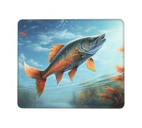 Square Mouse Pad Safflower Flying Fish Mouse Mat with Rubber Base Computer Mouse Pads for Wireless Mouse Non-Slip Mousepad for Laptop Office Desk Accessories Gaming Mousepad 8.3 x 10.3 in