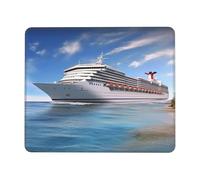 Square Mouse Pad Seaside Cruise Ship Mouse Mat with Rubber Base Computer Mouse Pads for Wireless Mouse Non-Slip Mousepad for Laptop Office Desk Accessories Gaming Mousepad 10 x 12 inch