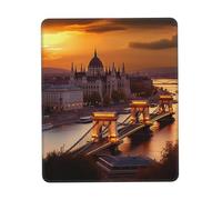 Square Mouse Pad Sunset in Budapest Mouse Mat with Non-Slip Rubber Base Custom Computer Mouse Pads for Wireless Mouses Laptop Office Desk Accessories Gaming Mousepad 8.3 x 10.3 in