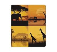 Square Mouse Pad Waterproof Gaming Mousepad with Non-Slip Rubber Base African grassland animals Mouse Mat Computer Mousepad for Laptop Washable Desk Mat for Office Table Home 25x30 cm