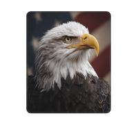 Square Mouse Pad Waterproof Gaming Mousepad with Non-Slip Rubber Base American Bald Eagle Mouse Mat Computer Mousepad for Laptop Washable Desk Mat for Office Table Home 25x30 cm