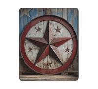 Square Mouse Pad Waterproof Gaming Mousepad with Non-Slip Rubber Base American Wastern Texas Star Mouse Mat Computer Mousepad for Laptop Washable Desk Mat for Office Table Home 25x30 cm
