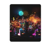 Square Mouse Pad Waterproof Gaming Mousepad with Non-Slip Rubber Base Colorful Music Notes Mouse Mat Computer Mousepad for Laptop Washable Desk Mat for Office Table Home 25x30 cm