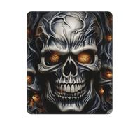 Square Mouse Pad Waterproof Gaming Mousepad with Non-Slip Rubber Base Cool Evil Skull Mouse Mat Computer Mousepad for Laptop Washable Desk Mat for Office Table Home 25x30 cm