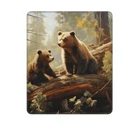 Square Mouse Pad Waterproof Gaming Mousepad with Non-Slip Rubber Base Cute Bears Play in The Tree Mouse Mat Computer Mousepad for Laptop Washable Desk Mat for Office Table Home 25x30 cm