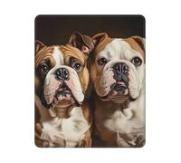 Square Mouse Pad Waterproof Gaming Mousepad with Non-Slip Rubber Base English Bulldogs Mouse Mat Computer Mousepad for Laptop Washable Desk Mat for Office Table Home 25x30 cm