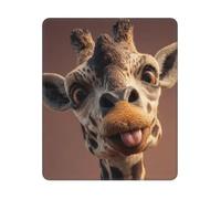 Square Mouse Pad Waterproof Gaming Mousepad with Non-Slip Rubber Base Funny Giraffe Mouse Mat Computer Mousepad for Laptop Washable Desk Mat for Office Table Home 25x30 cm
