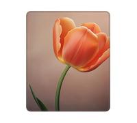 Square Mouse Pad Waterproof Gaming Mousepad with Non-Slip Rubber Base Orange tulip Mouse Mat Computer Mousepad for Laptop Washable Desk Mat for Office Table Home 25x30 cm