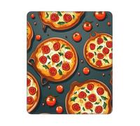 Square Mouse Pad Waterproof Gaming Mousepad with Non-Slip Rubber Base Pizza Food Mouse Mat Computer Mousepad for Laptop Washable Desk Mat for Office Table Home 25x30 cm