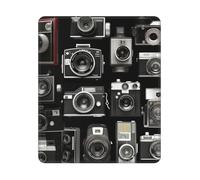 Square Mouse Pad Waterproof Gaming Mousepad with Non-Slip Rubber Base Retro Cool Camera Collection Mouse Mat Computer Mousepad for Laptop Washable Desk Mat for Office Table Home 25x30 cm