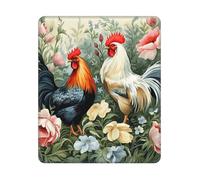 Square Mouse Pad Waterproof Gaming Mousepad with Non-Slip Rubber Base Rooster Mouse Mat Computer Mousepad for Laptop Washable Desk Mat for Office Table Home 25x30 cm