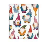 Square Mouse Pad Waterproof Gaming Mousepad with Non-Slip Rubber Base Xmas Funny Gnomes Mouse Mat Computer Mousepad for Laptop Washable Desk Mat for Office Table Home 25x30 cm