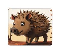 Square Mouse Pad Wild Boar Animation Mouse Mat with Non-Slip Rubber Base 10" x 12" Custom Computer Mouse Pads for Wireless Mouses Laptop Office Desk Accessories Gaming Mousepad