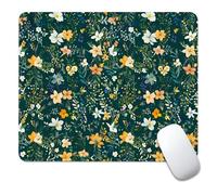 Square Mouse Pad Wild Flower 1, Personalized Premium-Textured Custom Mouse Mat Design, Washable Mousepad Cloth, Non-Slip Rubber Base Computer Mouse Pads for Wireless Mouse