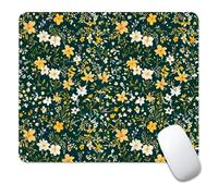 Square Mouse Pad Wild Flower 2, Personalized Premium-Textured Custom Mouse Mat Design, Washable Mousepad Cloth, Non-Slip Rubber Base Computer Mouse Pads for Wireless Mouse