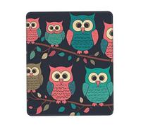 Square Mouse Pad with Non-Slip Rubber Base 10 x 12 inch Mouse Mat with Stitched Edge Cute Owls Gaming Mousepad for Wireless Mouse Computer Laptop Home Office Desk Pad