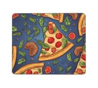 Square Mouse Pad with Non-Slip Rubber Base 10 x 12 inch Mouse Mat with Stitched Edge Pizza Gaming Mousepad for Wireless Mouse Computer Laptop Home Office Desk Pad