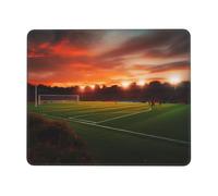 Square Mouse Pad with Non-Slip Rubber Base 10 x 12 inch Mouse Mat with Stitched Edge Sunset Beautiful Soccer Field Gaming Mousepad for Wireless Mouse Computer Laptop Home Office Desk Pad