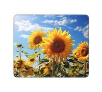 Square Mouse Pad with Non-Slip Rubber Base 10" x 12" Mouse Mat with Stitched Edge Beautiful Sunflower Gaming Mousepad for Wireless Mouse Computer Laptop Home Office Desk Pad