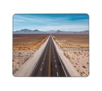 Square Mouse Pad with Non-Slip Rubber Base 7 x 8.6 in Mouse Mat with Stitched Edge Freeway Highway Road in The Desert Gaming Mousepad for Wireless Mouse Computer Laptop Home Office Desk Pad