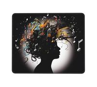 Square Mouse Pad with Non-Slip Rubber Base 7 x 8.6 in Mouse Mat with Stitched Edge Music Image Gaming Mousepad for Wireless Mouse Computer Laptop Home Office Desk Pad