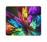 Square Mouse Pad with Non-Slip Rubber Base 7 x 8.6 in Mouse Mat with Stitched Edge Rainbow Butterfly Gaming Mousepad for Wireless Mouse Computer Laptop Home Office Desk Pad
