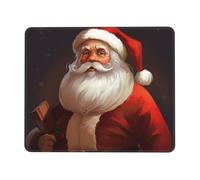 Square Mouse Pad with Non-Slip Rubber Base 7 x 8.6 in Mouse Mat with Stitched Edge Santa Claus Gaming Mousepad for Wireless Mouse Computer Laptop Home Office Desk Pad