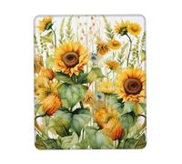 Square Mouse Pad with Non-Slip Rubber Base 7 x 8.6 in Mouse Mat with Stitched Edge Sunflower and Corn Gaming Mousepad for Wireless Mouse Computer Laptop Home Office Desk Pad
