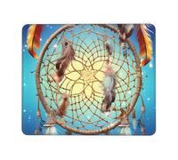 Square Mouse Pad with Non-Slip Rubber Base 8.3 x 10.3 in Mouse Mat with Stitched Edge Catch Dream Net Gaming Mousepad for Wireless Mouse Computer Laptop Home Office Desk Pad