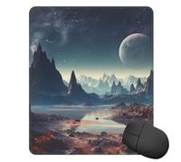 Square Mouse Pad with Non-Slip Rubber Base Alien Planet Mouse Mat with Stitched Edge Gaming Mousepad for Wireless Mouse Computer Laptop Home Office Desk Pad11.8"x9.8"