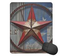 Square Mouse Pad with Non-Slip Rubber Base American Wastern Texas Star Mouse Mat with Stitched Edge Gaming Mousepad for Wireless Mouse Computer Laptop Home Office Desk Pad11.8"x9.8"