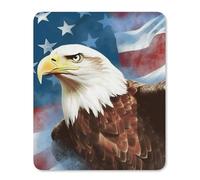Square Mouse Pad with Non-Slip Rubber Base American White Eagle Mouse Mat with Stitched Edge Gaming Mousepad for Wireless Mouse Computer Laptop Home Office Desk Pad 25 * 30cm