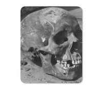 Square Mouse Pad with Non-Slip Rubber Base Ancient Human Skull Mouse Mat with Stitched Edge Gaming Mousepad for Wireless Mouse Computer Laptop Home Office Desk Pad 20 * 25cm