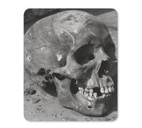 Square Mouse Pad with Non-Slip Rubber Base Ancient Human Skull Mouse Mat with Stitched Edge Gaming Mousepad for Wireless Mouse Computer Laptop Home Office Desk Pad 25 * 30cm