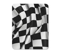 Square Mouse Pad with Non-Slip Rubber Base Black White Checkered Flags Mouse Mat with Stitched Edge Gaming Mousepad for Wireless Mouse Computer Laptop Home Office Desk Pad 20 * 25cm