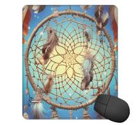 Square Mouse Pad with Non-Slip Rubber Base Catch Dream Net Mouse Mat with Stitched Edge 10" x 12" Gaming Mousepad for Wireless Mouse Computer Laptop Home Office Desk Pad