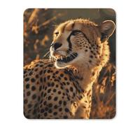 Square Mouse Pad with Non-Slip Rubber Base Cheetah Mouse Mat with Stitched Edge Gaming Mousepad for Wireless Mouse Computer Laptop Home Office Desk Pad 25 * 30cm