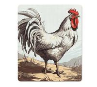 Square Mouse Pad with Non-Slip Rubber Base Chicken Sketch Mouse Mat with Stitched Edge Gaming Mousepad for Wireless Mouse Computer Laptop Home Office Desk Pad 18 * 22cm