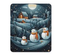 Square Mouse Pad with Non-Slip Rubber Base Christmas Santa Penguin Mouse Mat with Stitched Edge Gaming Mousepad for Wireless Mouse Computer Laptop Home Office Desk Pad 25 * 30cm