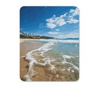 Square Mouse Pad with Non-Slip Rubber Base Clear Sky Wave Beach Mouse Mat with Stitched Edge Gaming Mousepad for Wireless Mouse Computer Laptop Home Office Desk Pad 20 * 25cm