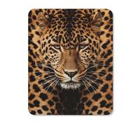 Square Mouse Pad with Non-Slip Rubber Base Depict A Leopard Mouse Mat with Stitched Edge Gaming Mousepad for Wireless Mouse Computer Laptop Home Office Desk Pad 20 * 25cm