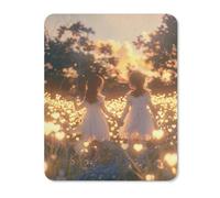 Square Mouse Pad with Non-Slip Rubber Base Girls Holding Hands Mouse Mat with Stitched Edge Gaming Mousepad for Wireless Mouse Computer Laptop Home Office Desk Pad 20 * 25cm