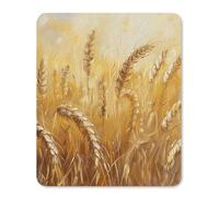Square Mouse Pad with Non-Slip Rubber Base Golden Wheat Field Image Mouse Mat with Stitched Edge Gaming Mousepad for Wireless Mouse Computer Laptop Home Office Desk Pad 25 * 30cm