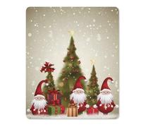 Square Mouse Pad with Non-Slip Rubber Base Merry Christmas Mouse Mat with Stitched Edge Gaming Mousepad for Wireless Mouse Computer Laptop Home Office Desk Pad 18 * 22cm