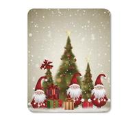 Square Mouse Pad with Non-Slip Rubber Base Merry Christmas Mouse Mat with Stitched Edge Gaming Mousepad for Wireless Mouse Computer Laptop Home Office Desk Pad 20 * 25cm