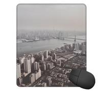 Square Mouse Pad with Non-Slip Rubber Base Mumbai City Mouse Mat with Stitched Edge Gaming Mousepad for Wireless Mouse Computer Laptop Home Office Desk Pad 9.4"x7.9"