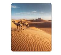Square Mouse Pad with Non-Slip Rubber Base Sand Dunes in The Sahara Desert Mouse Mat with Stitched Edge Gaming Mousepad for Wireless Mouse Computer Laptop Home Office Desk Pad 18 * 22cm