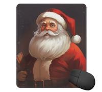 Square Mouse Pad with Non-Slip Rubber Base Santa Claus Mouse Mat with Stitched Edge 10" x 12" Gaming Mousepad for Wireless Mouse Computer Laptop Home Office Desk Pad